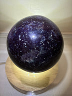 Lepidolite, Mica and Blue Tourmaline Sphere