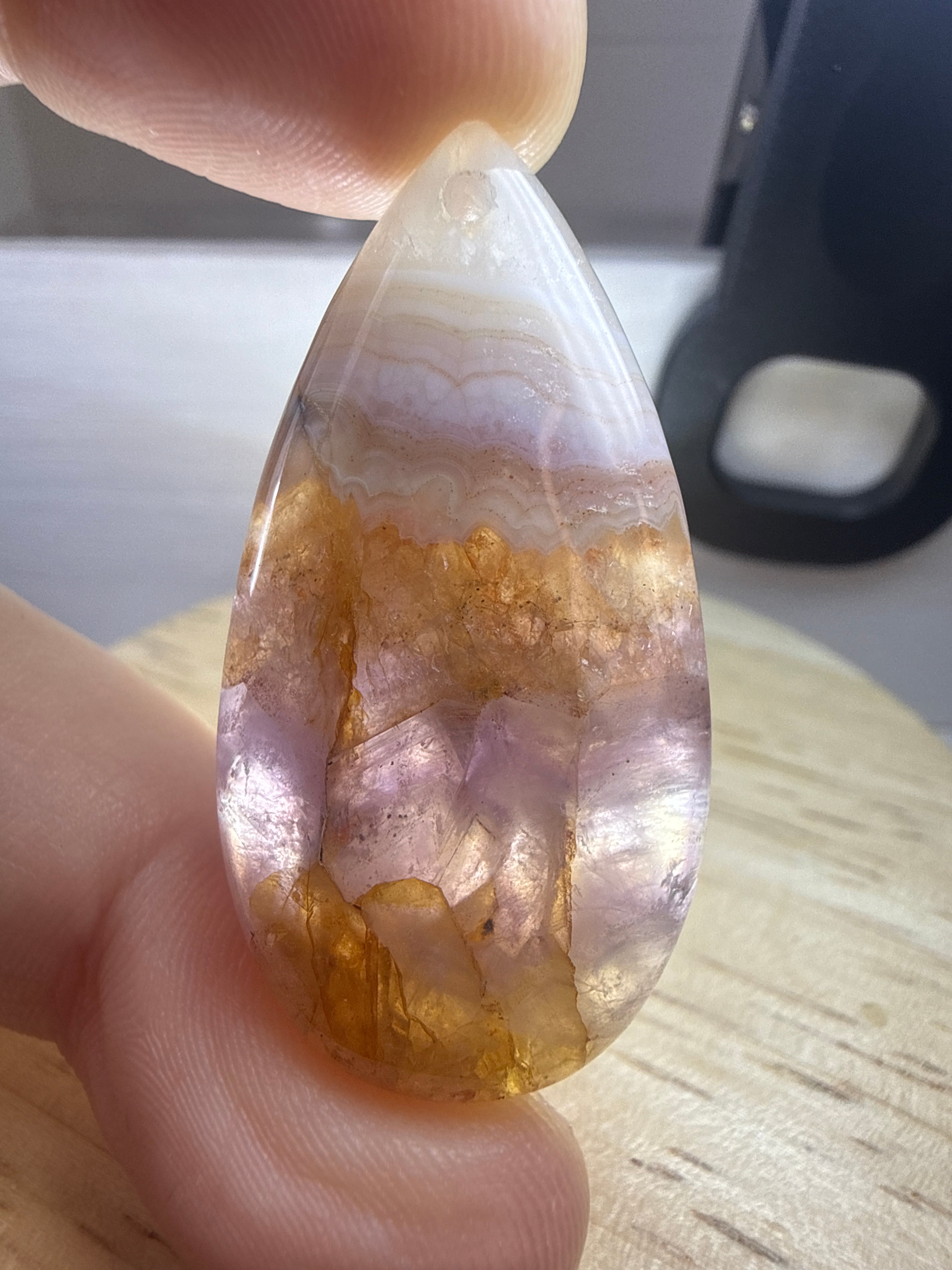 Amethyst with Mexican Lace Agate Pendant