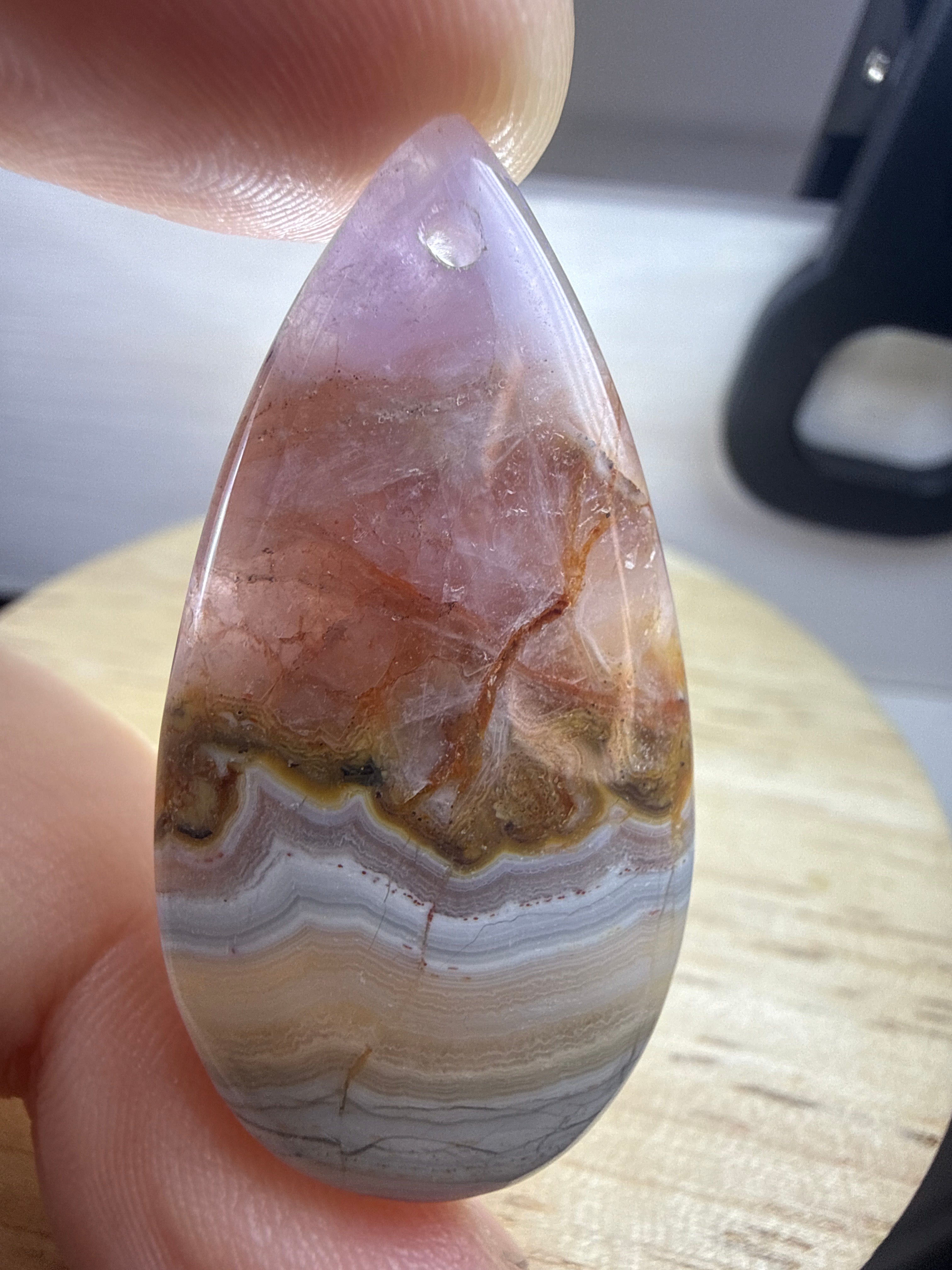 Amethyst with Mexican Lace Agate Pendant