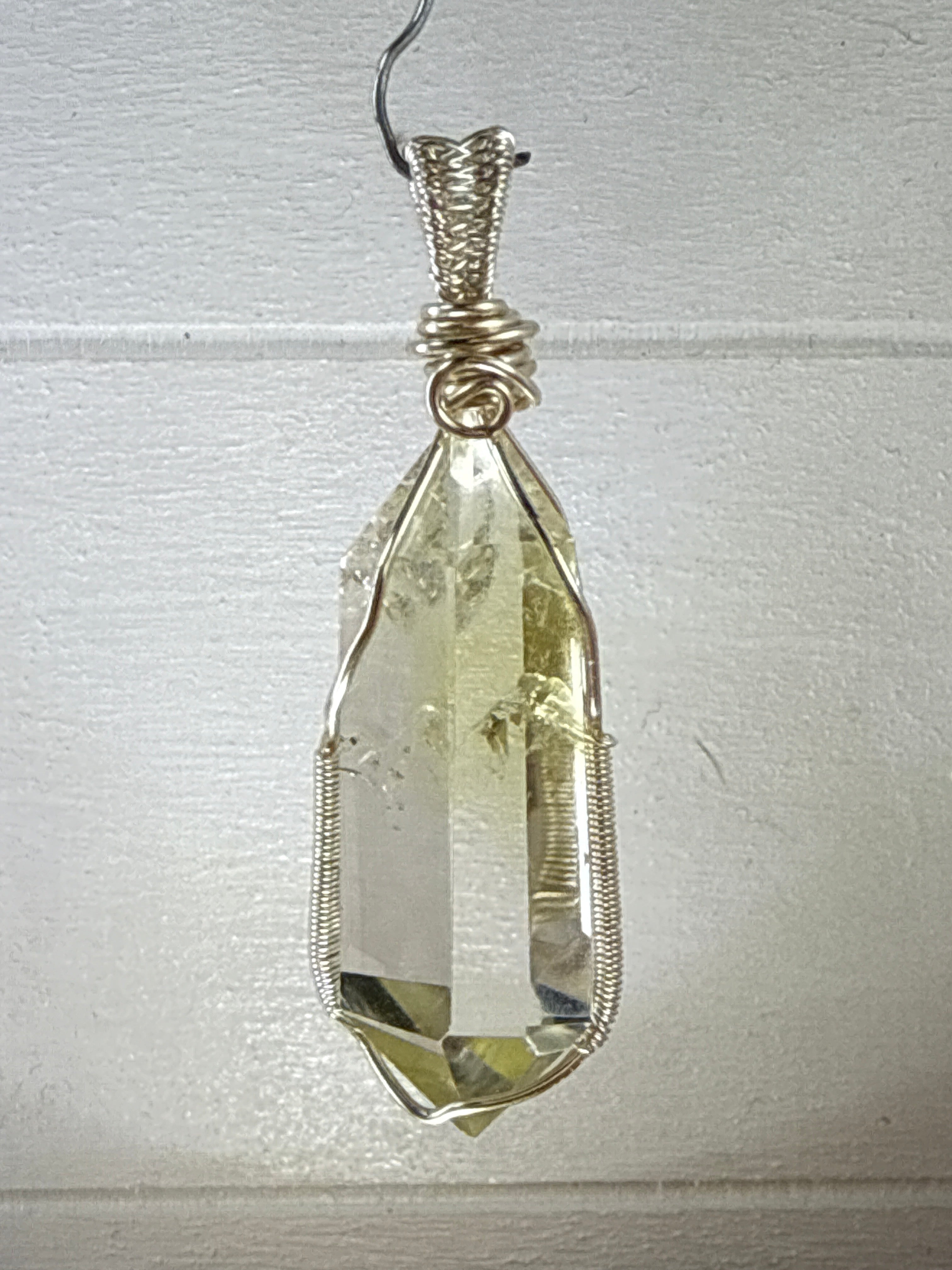 Wire Wrapped Citrine Pendant