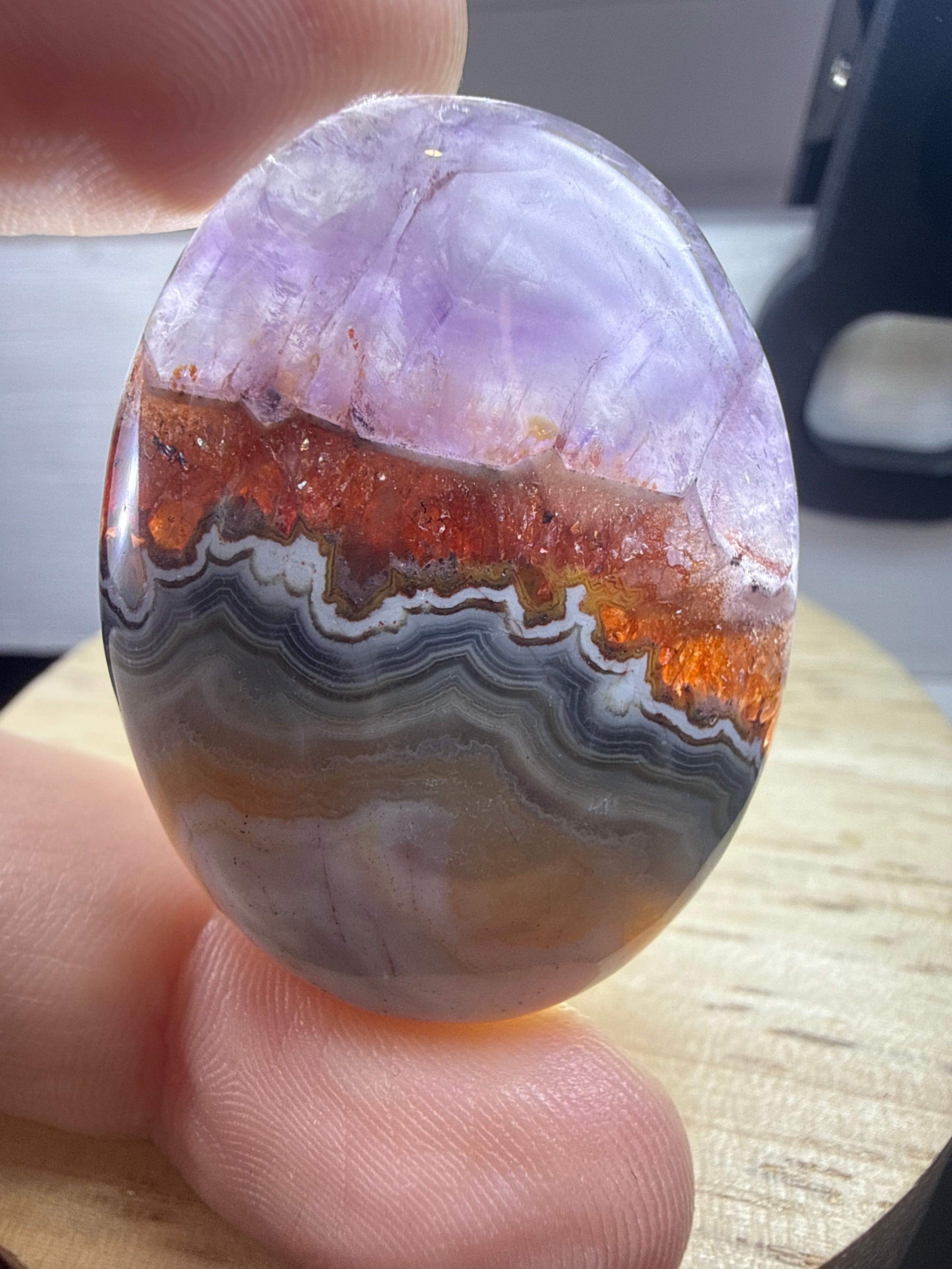 Amethyst with Mexican Lace Agate Pendant