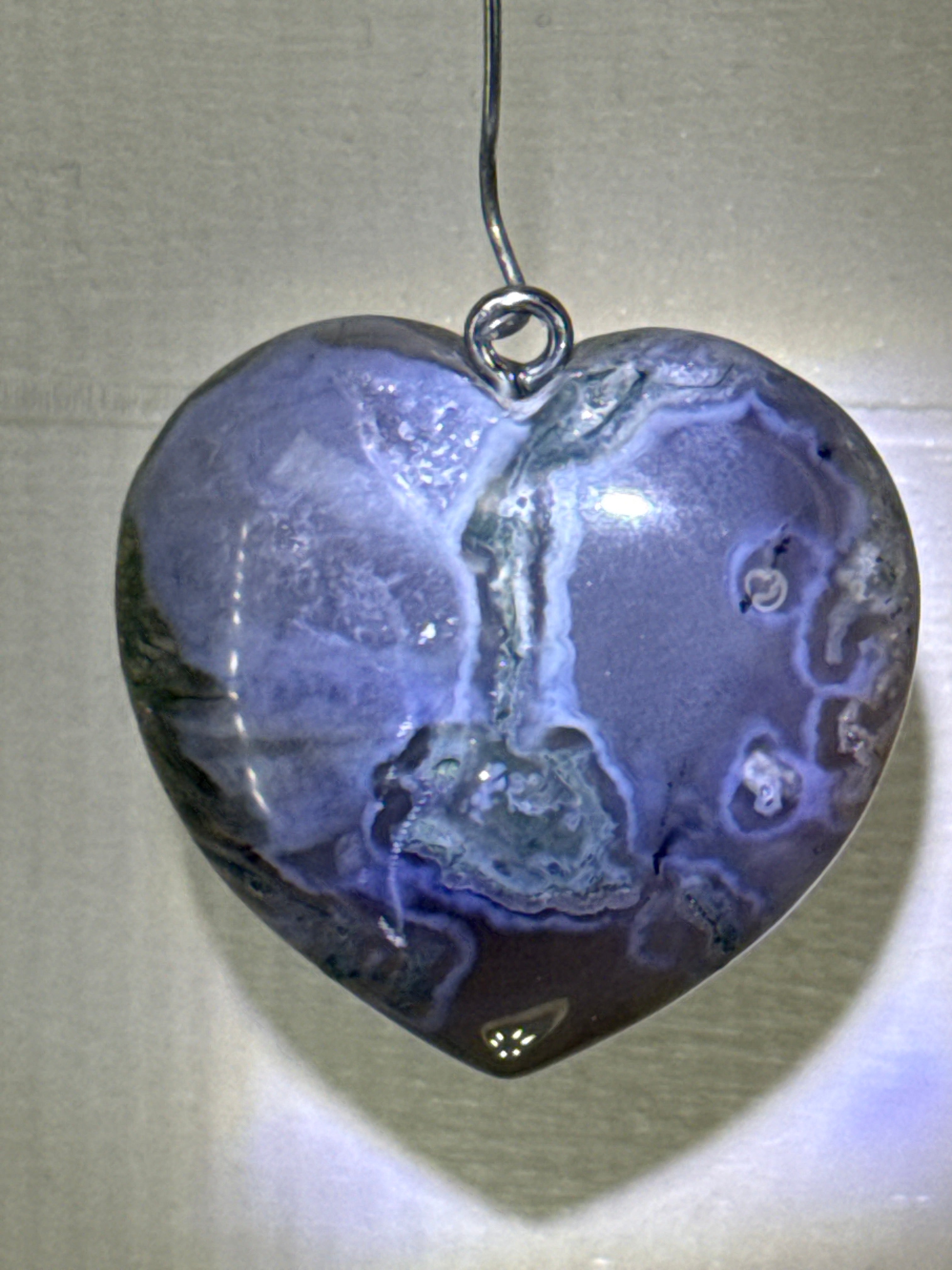 Moss Agate Heart Pendant