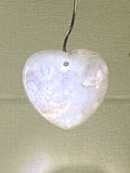 Flower Agate Heart Pendant
