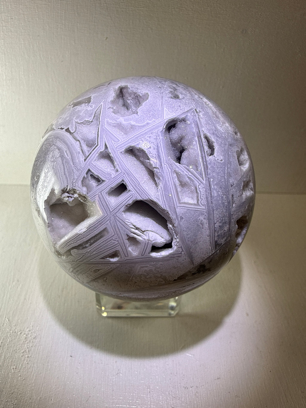 White Mexican Lace Agate Sphere