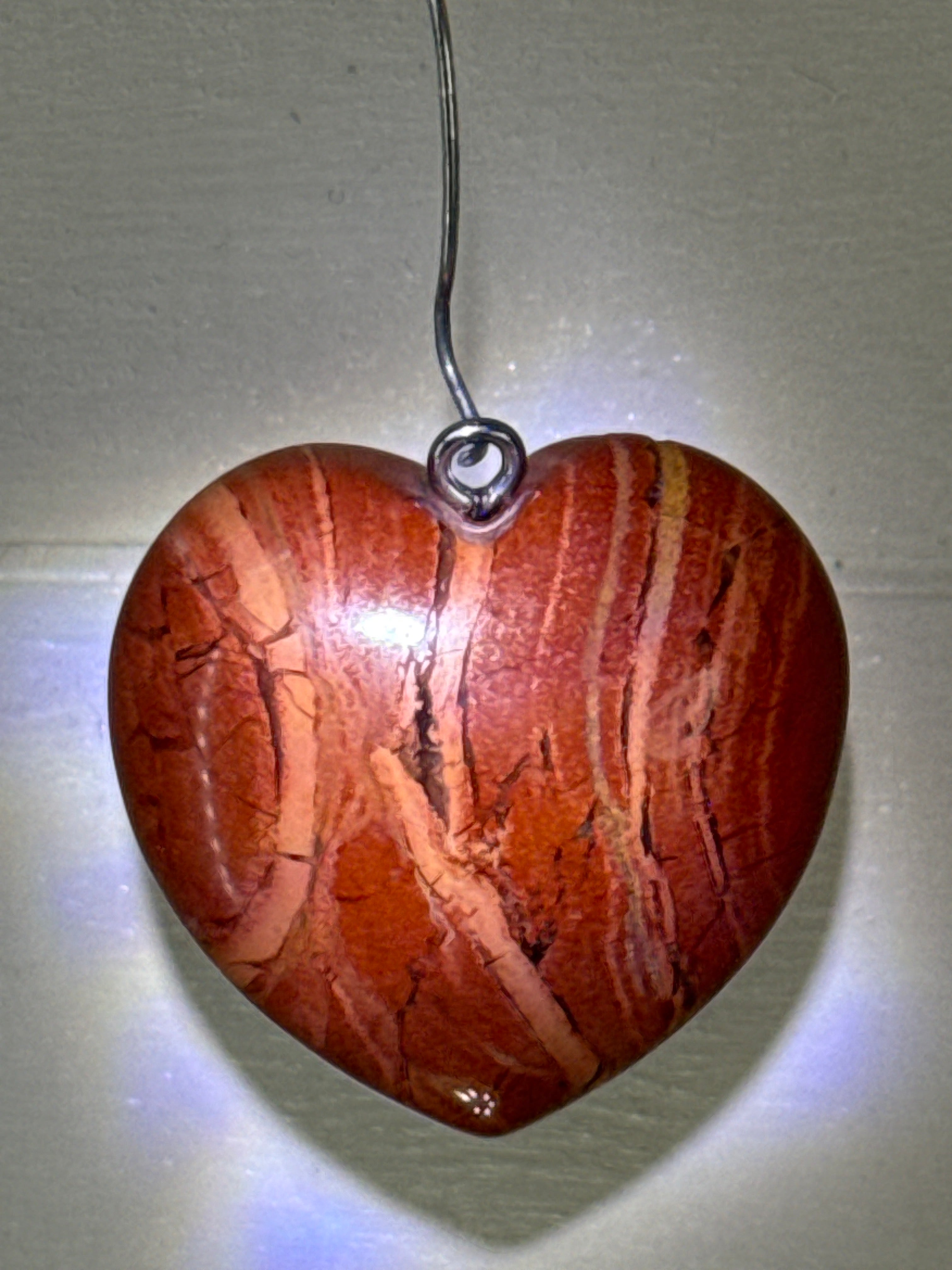 Red Jasper Heart Pendant