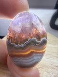 Amethyst with Mexican Lace Agate Pendant