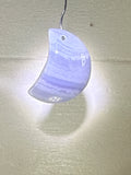 Blue Lace Agate Moon Pendant