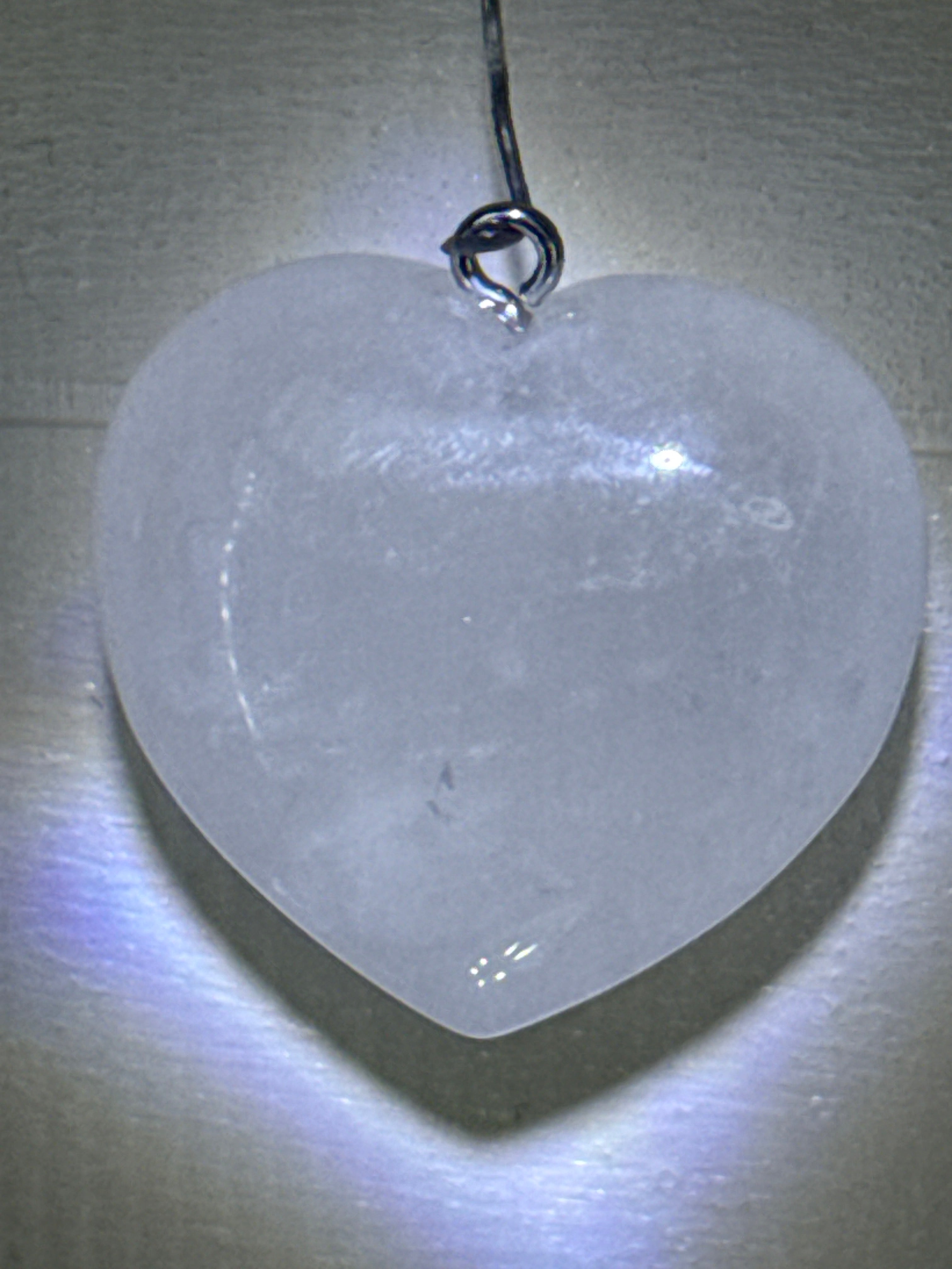 Clear Quartz Heart Pendant