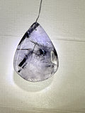 Black Tourmaline in Quartz Pendant