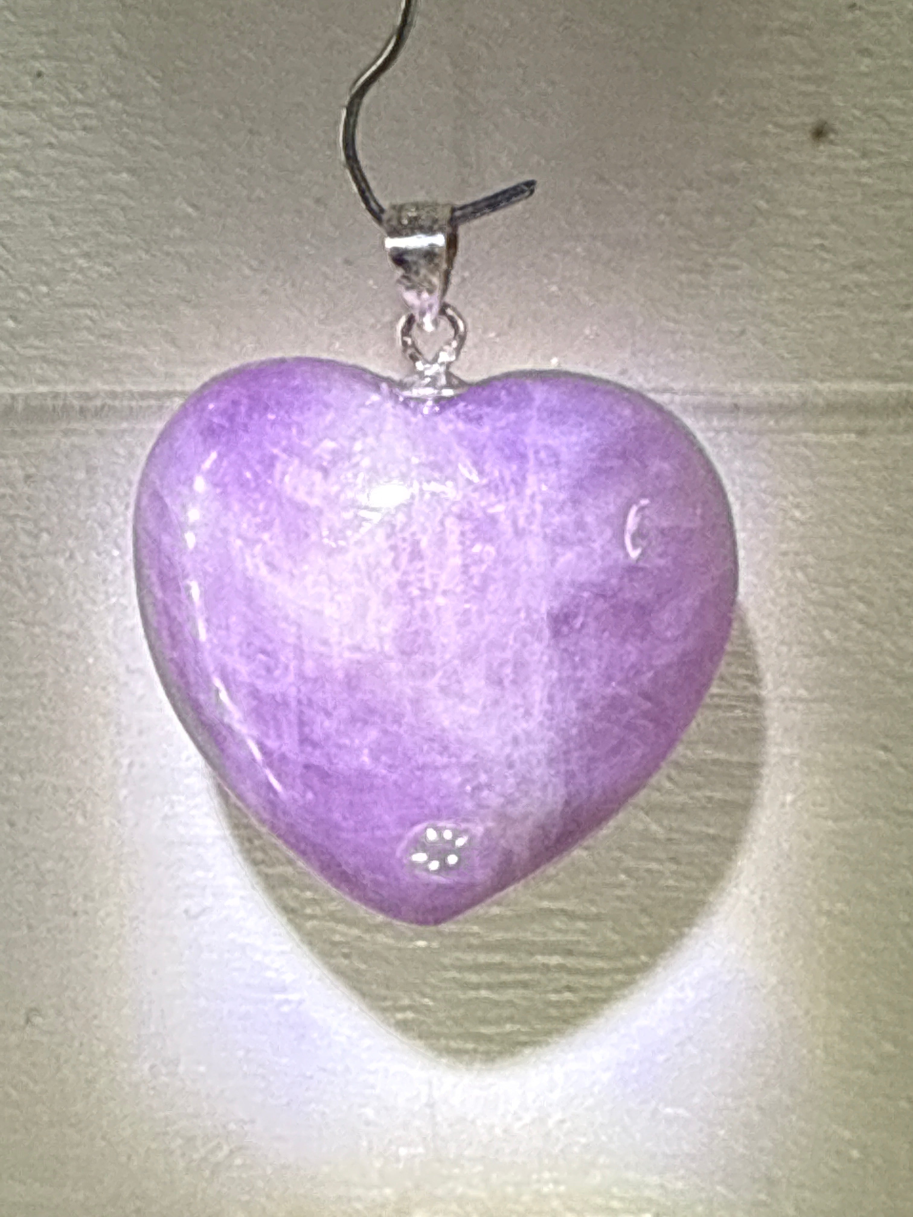 Kunzite Heart Pendant