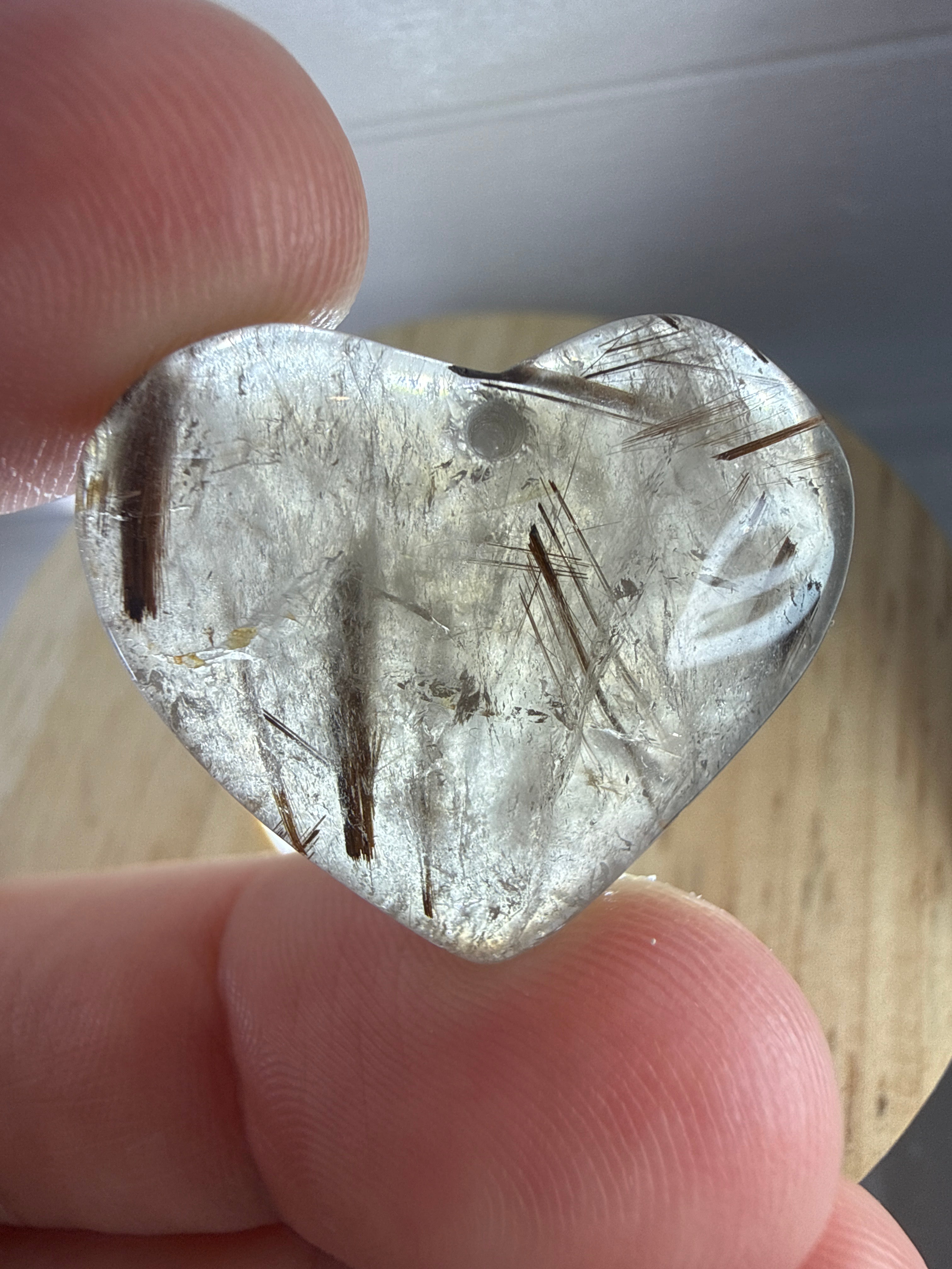 Copper Rutile Heart Pendant