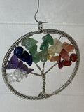 Chakra Crystal Tree of Life Pendant