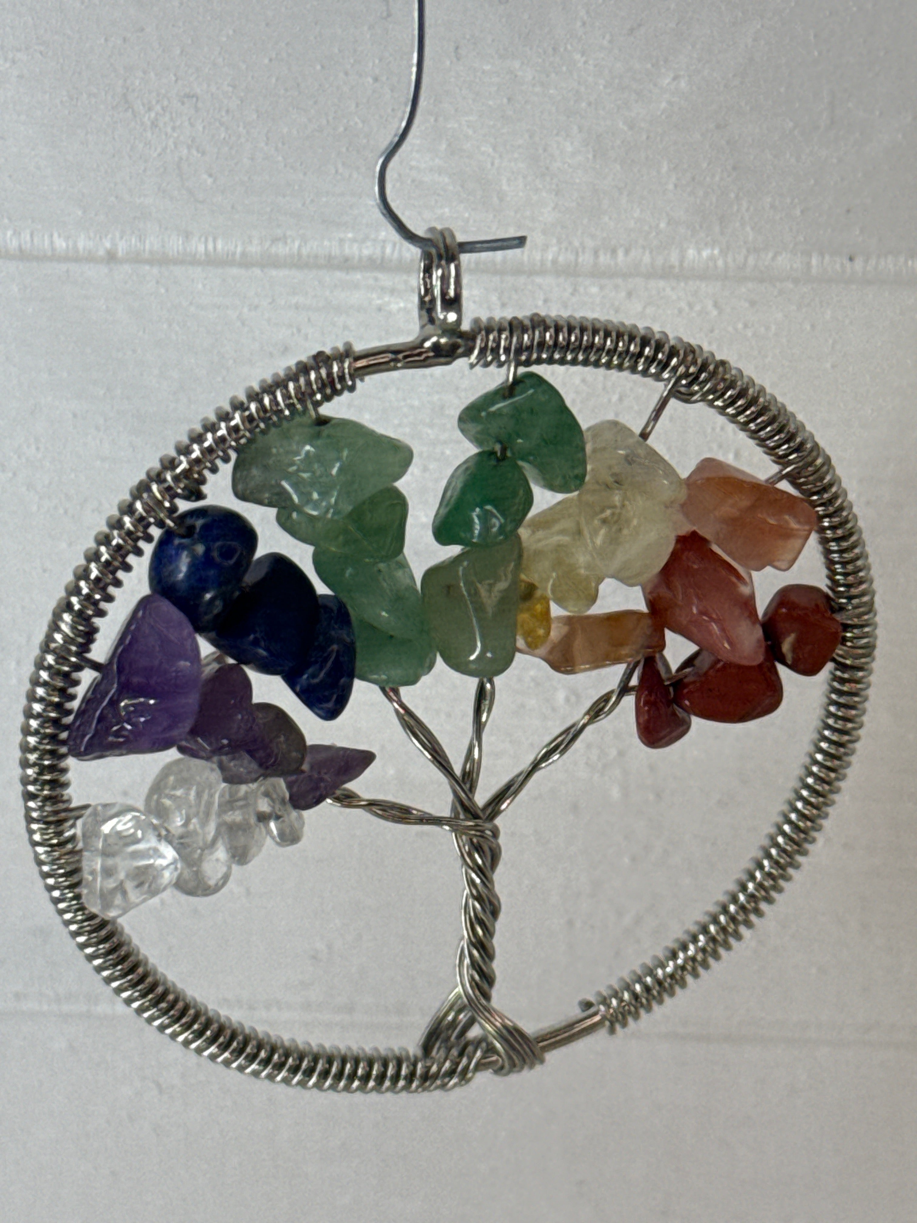 Chakra Crystal Tree of Life Pendant