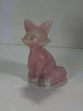 Pink Opal Fox Carving