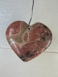 Rhodochrosite Heart Pendant