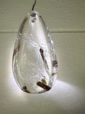 Green Tourmaline in Quartz Pendant