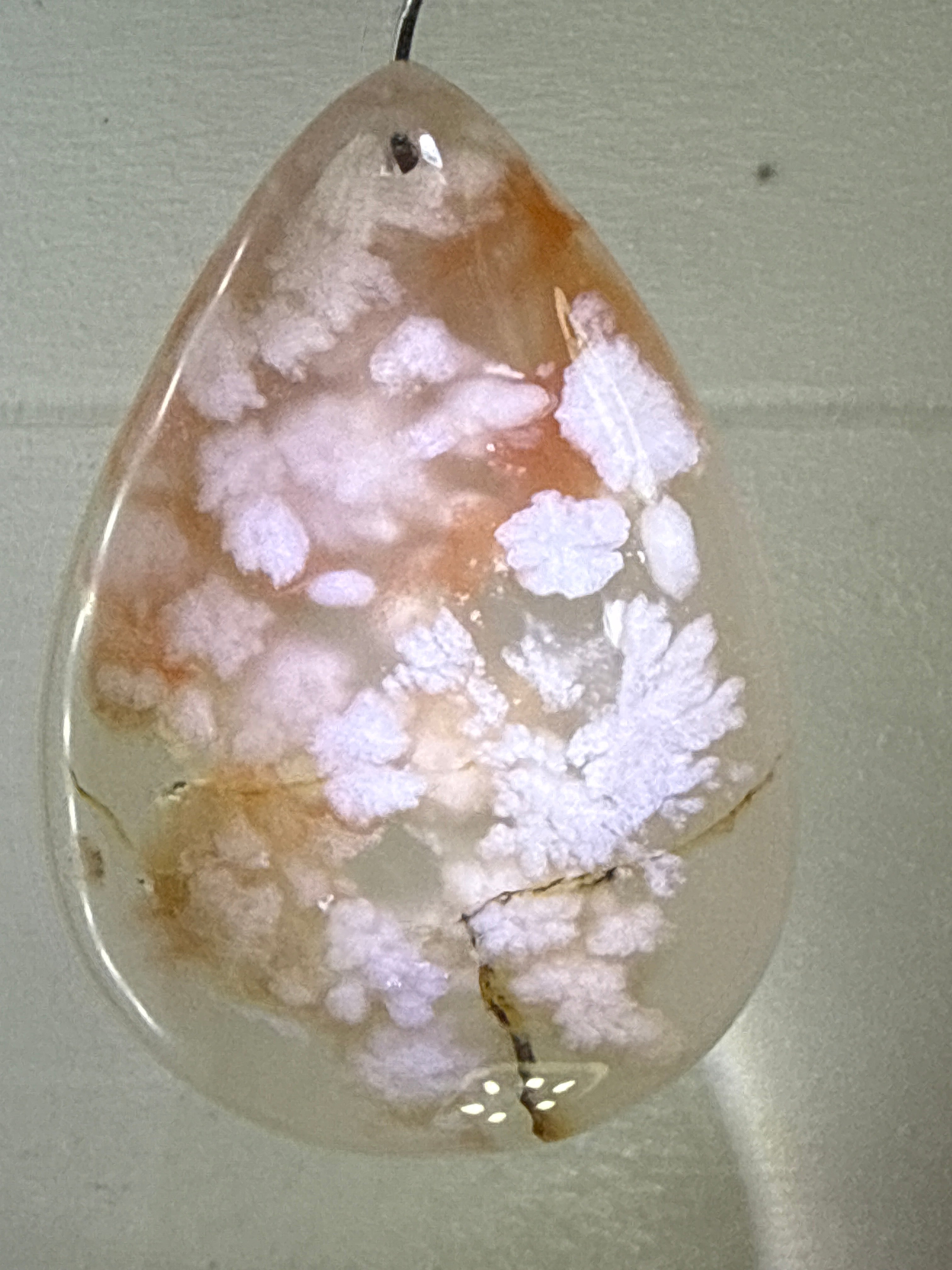 Flower Agate Pendant