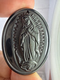 Hematite St Mary Pendant