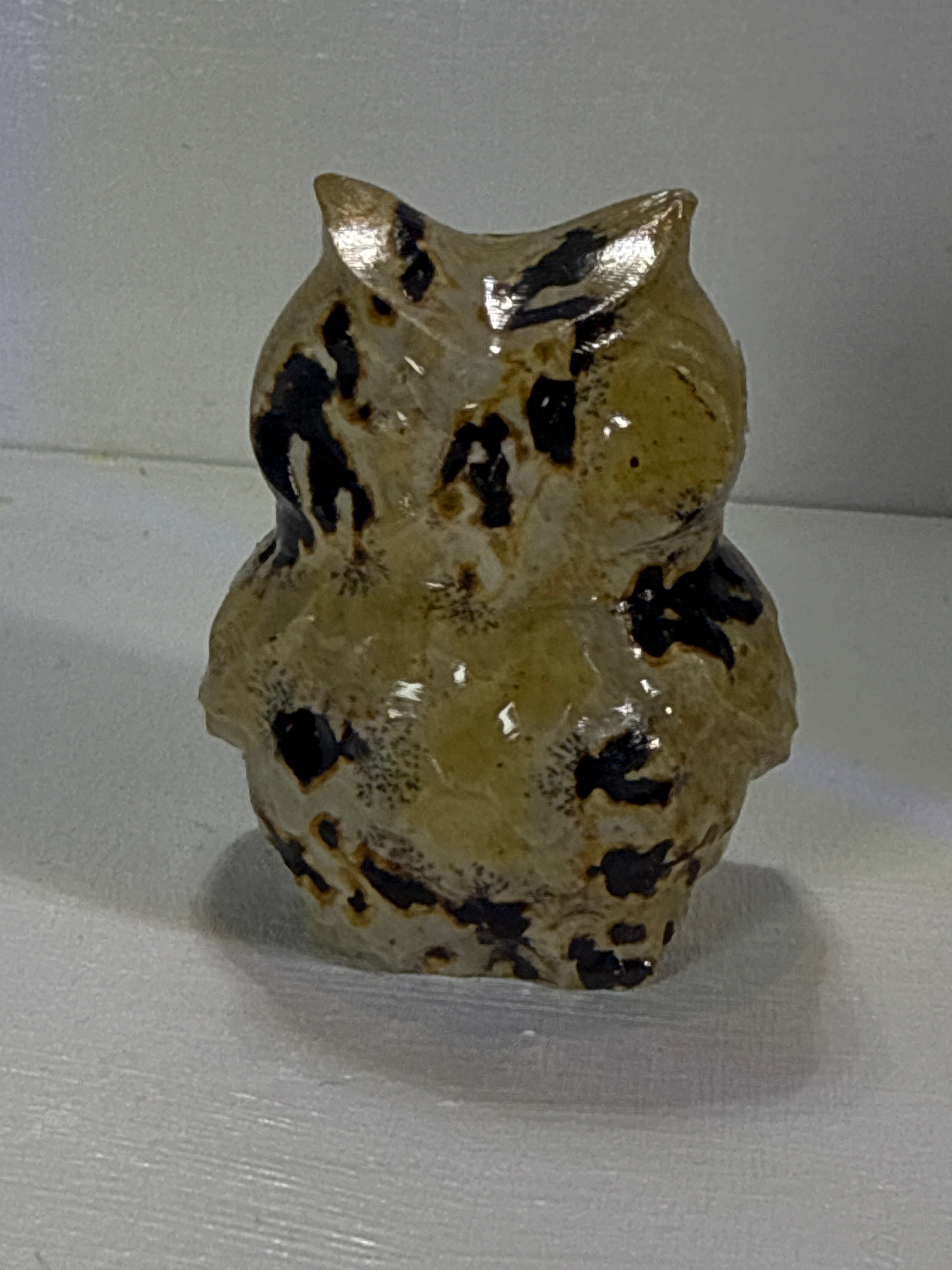 Picture Jasper Owl Carving