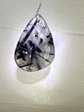Black Tourmaline in Quartz Pendant