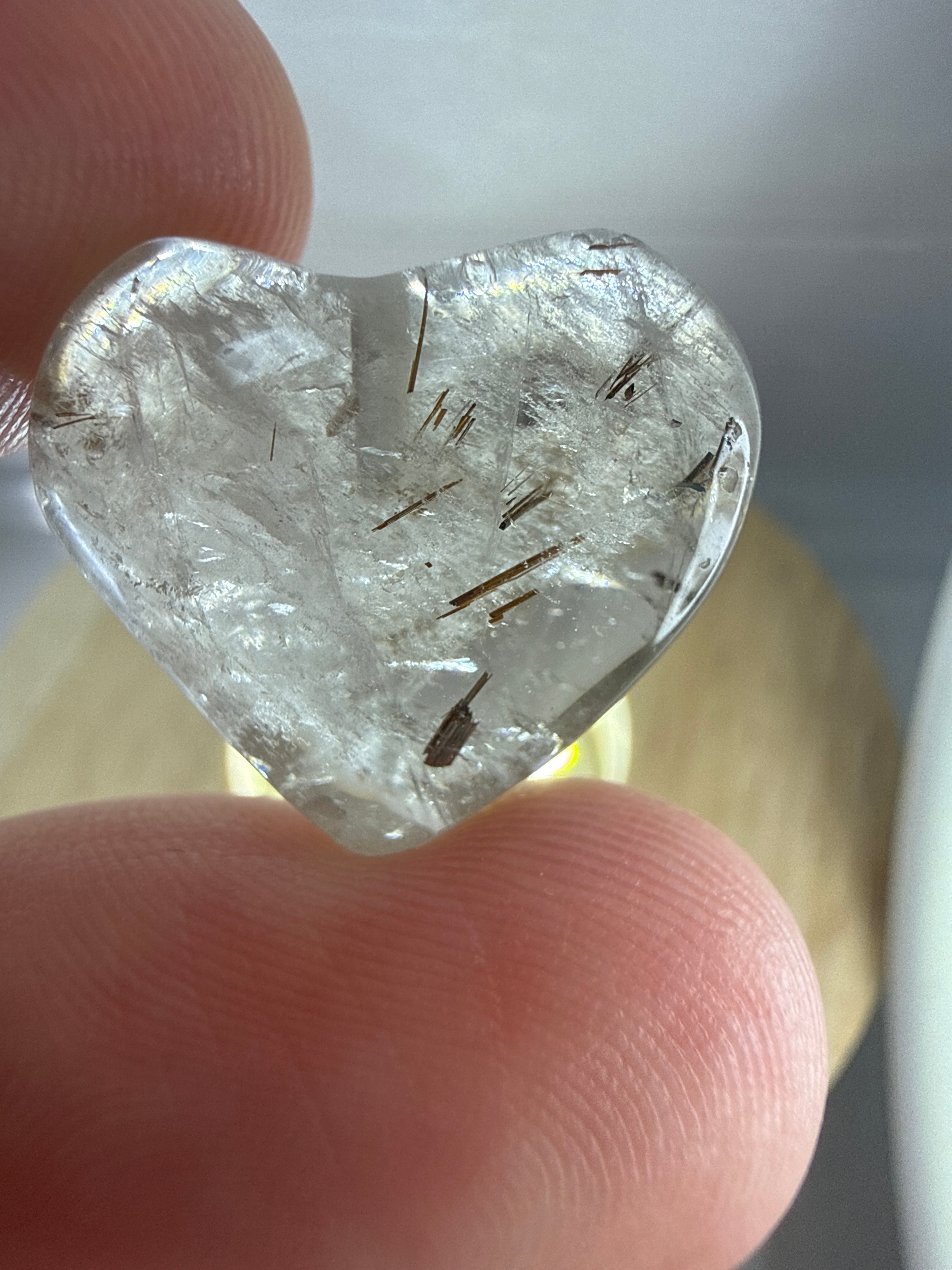 Copper Rutile Heart Pendant