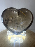 Smokey Quartz and Golden Healer Heart