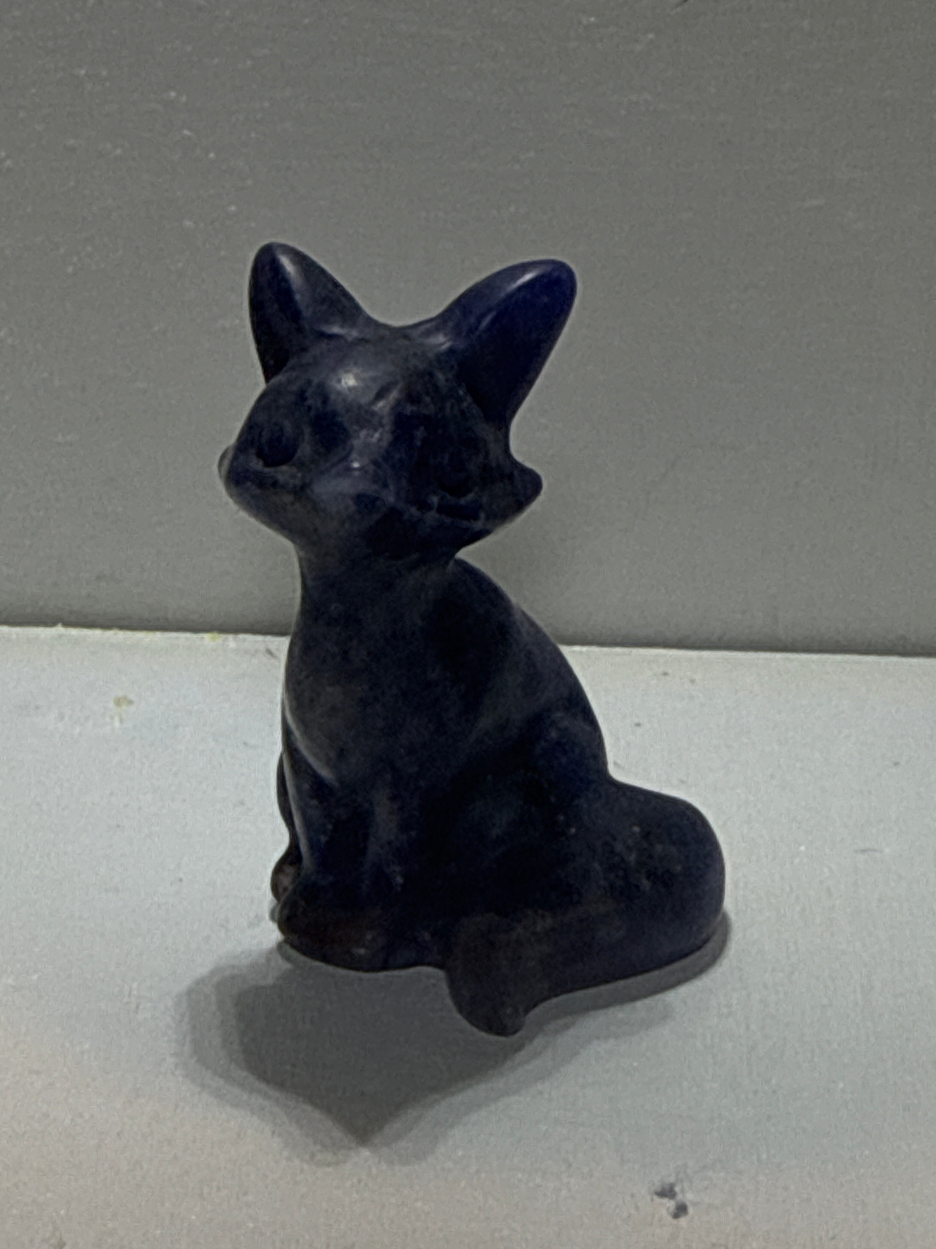 Sodalite Fox Carving