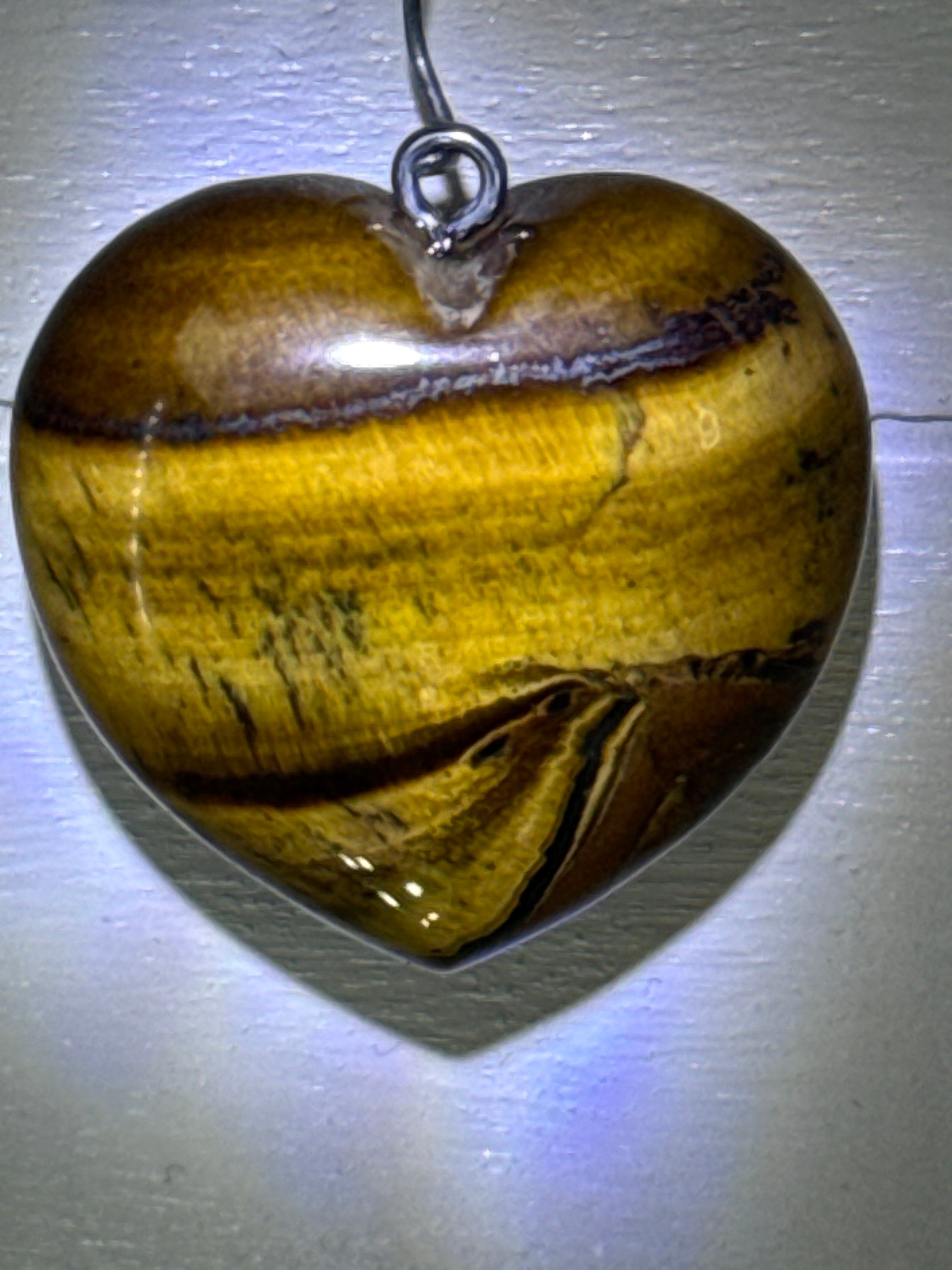 Tiger’s Eye & Tiger Iron Heart Pendant