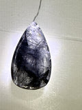 Black Tourmaline in Quartz Pendant