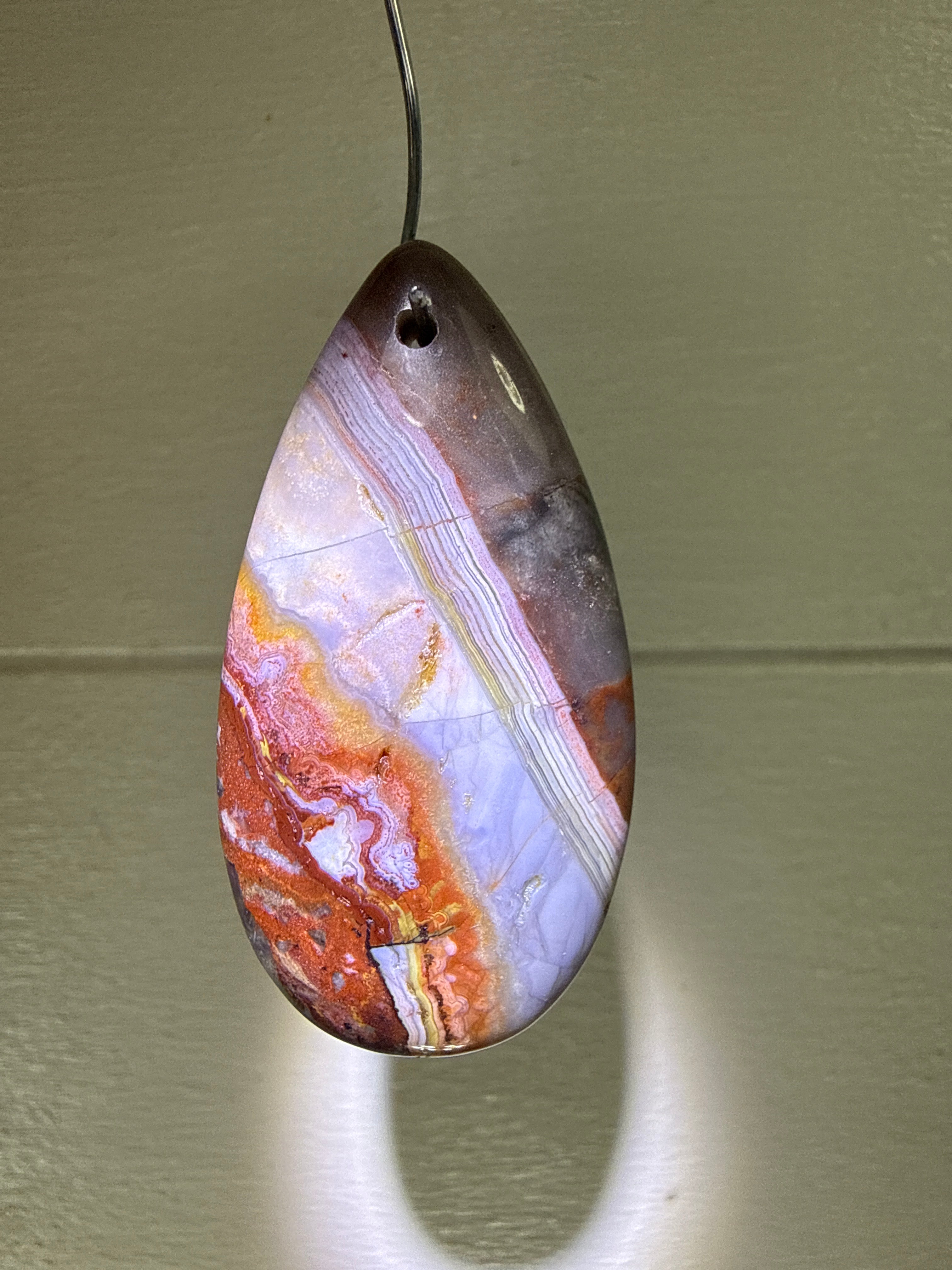 Mexican Lace Agate Pendant