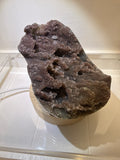 Red Rainbow Druzy Amethyst with Dogtooth Calcite