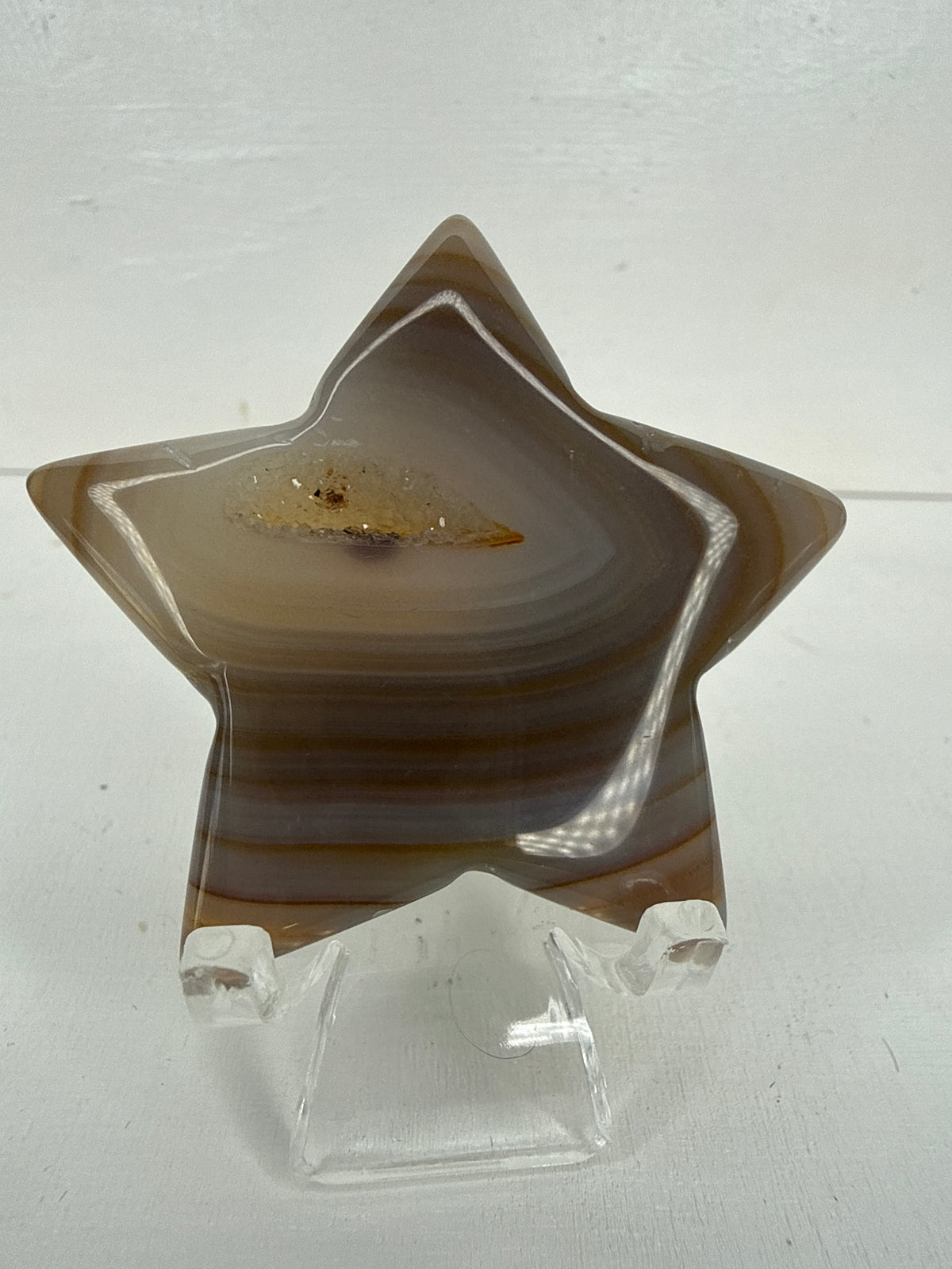 Druzy Agate Star Carving