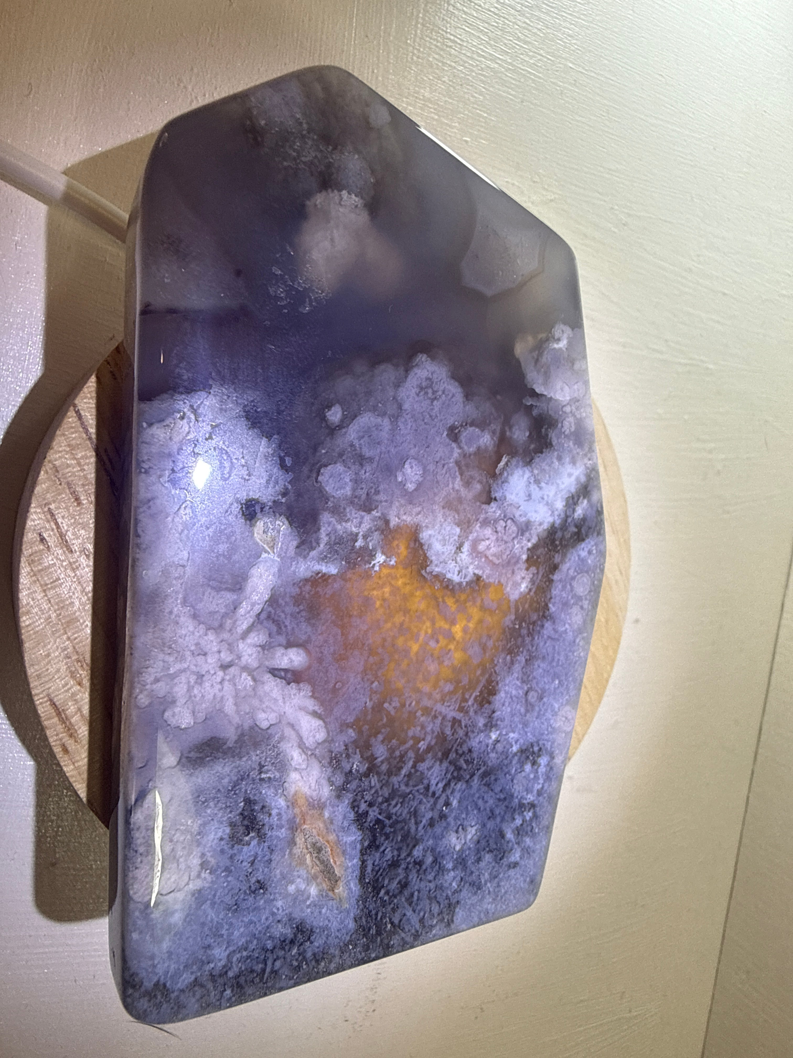 Flower and Moss Agate Slab