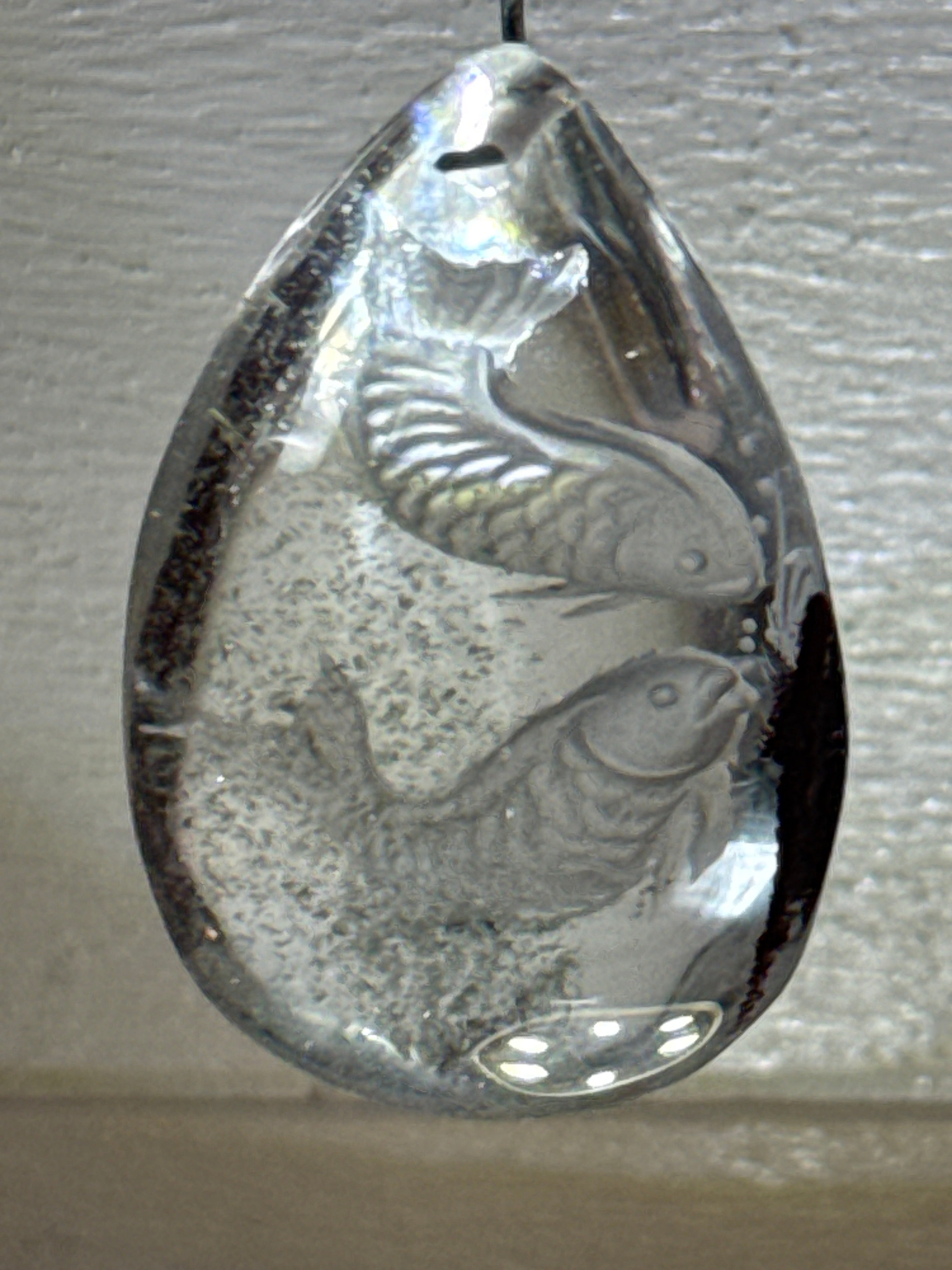 Carved Koi Fish Pendant