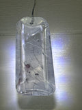 Silver & Blue Rutile Pendant with Fire Quartz