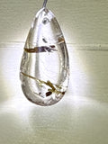 Green Tourmaline in Quartz Pendant