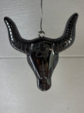 Hematite Bull Head Pendant