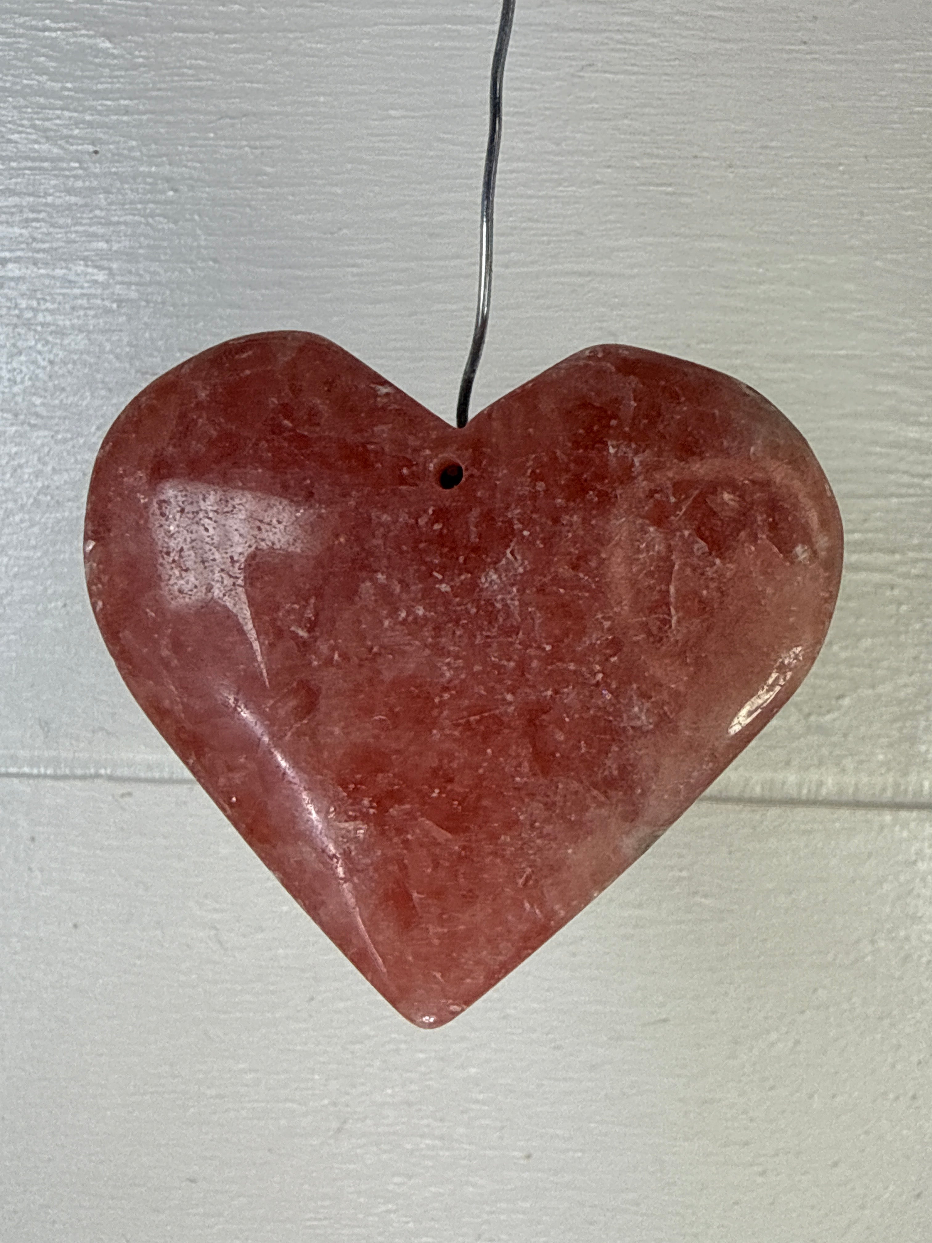Rhodochrosite Heart Pendant