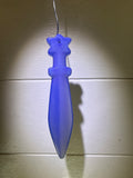 Blue Opalite Sword Carved Pendant