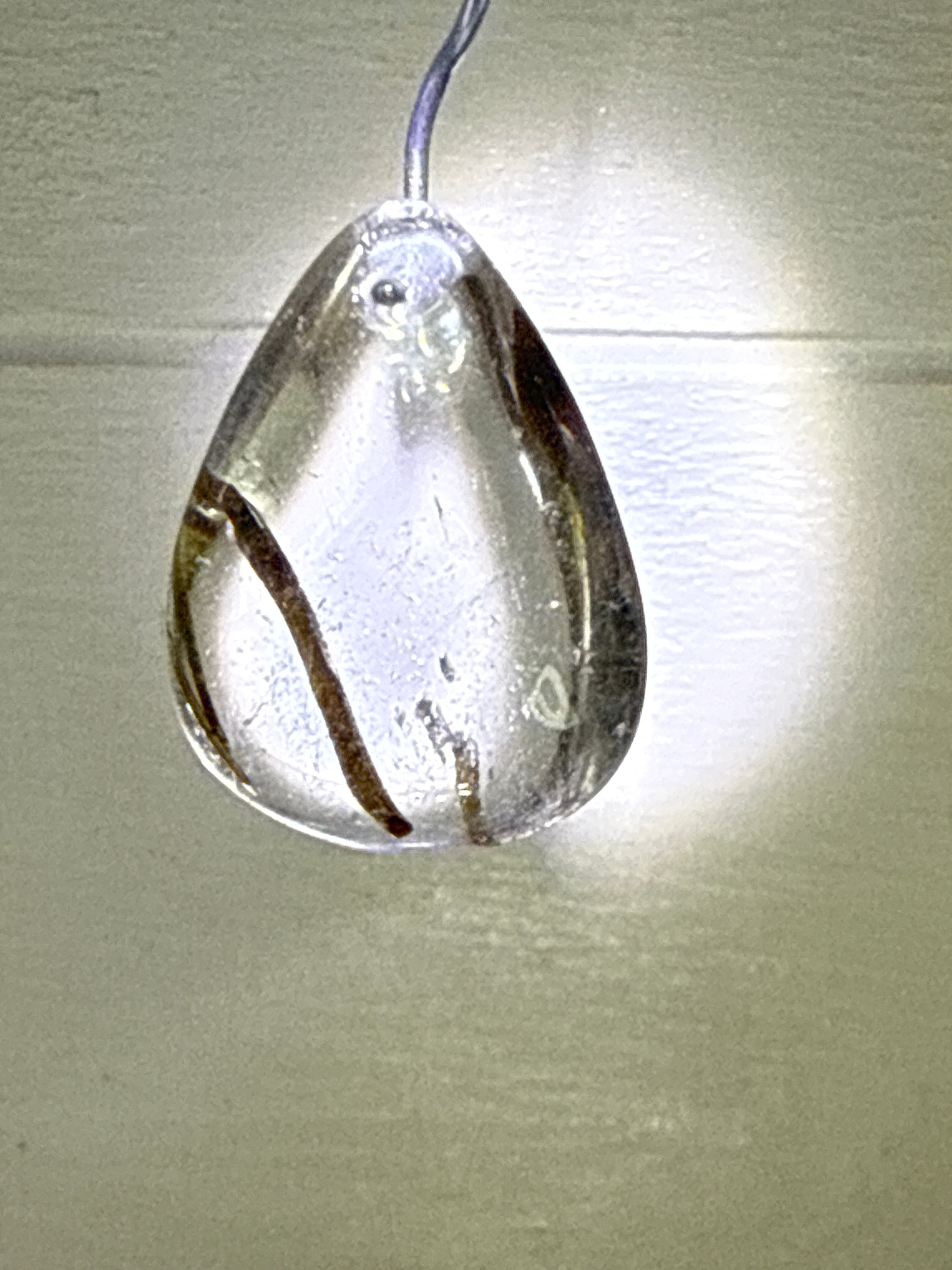 Green Tourmaline in Quartz Pendant