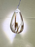 Green Tourmaline in Quartz Pendant