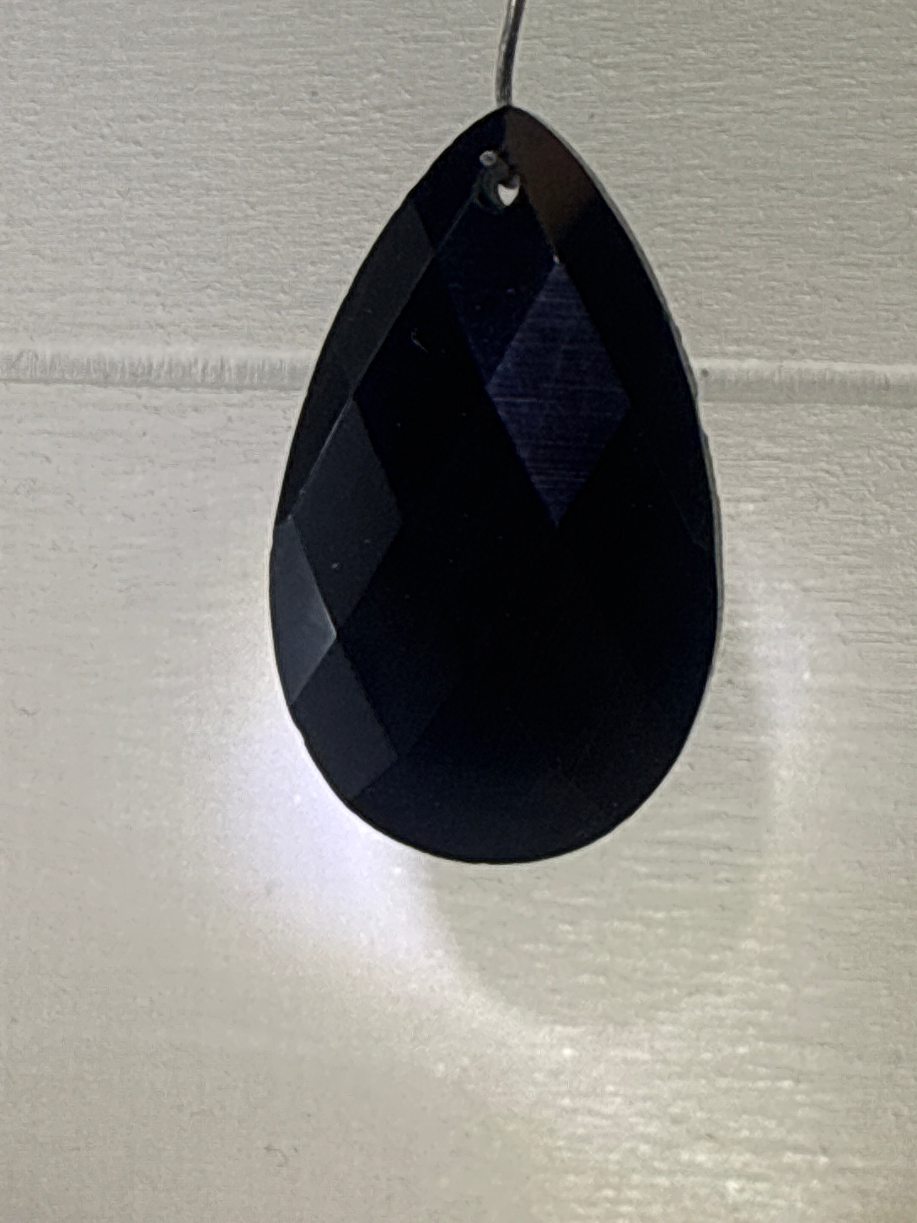 Faceted Black Obsidian Pendant