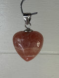 Rhodochrosite Heart Pendant