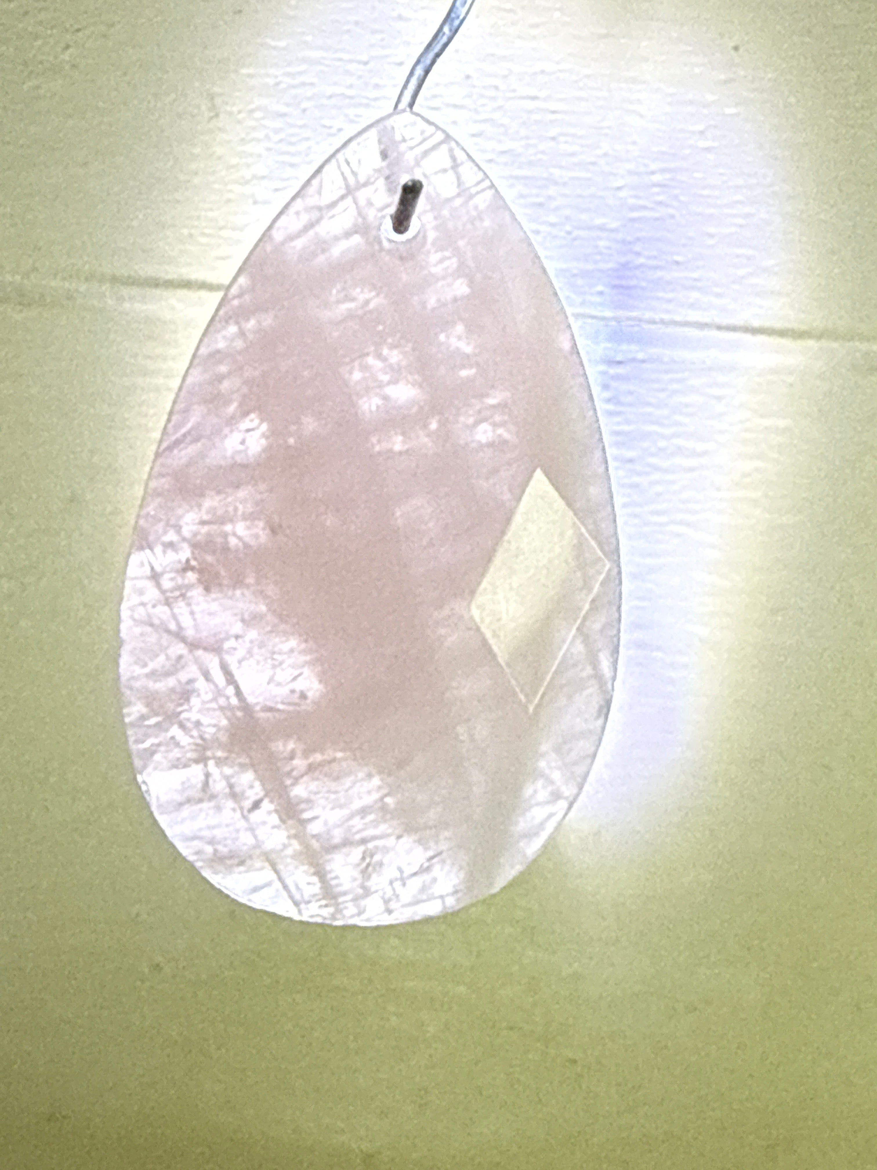 Faceted Rose Quartz Pendant