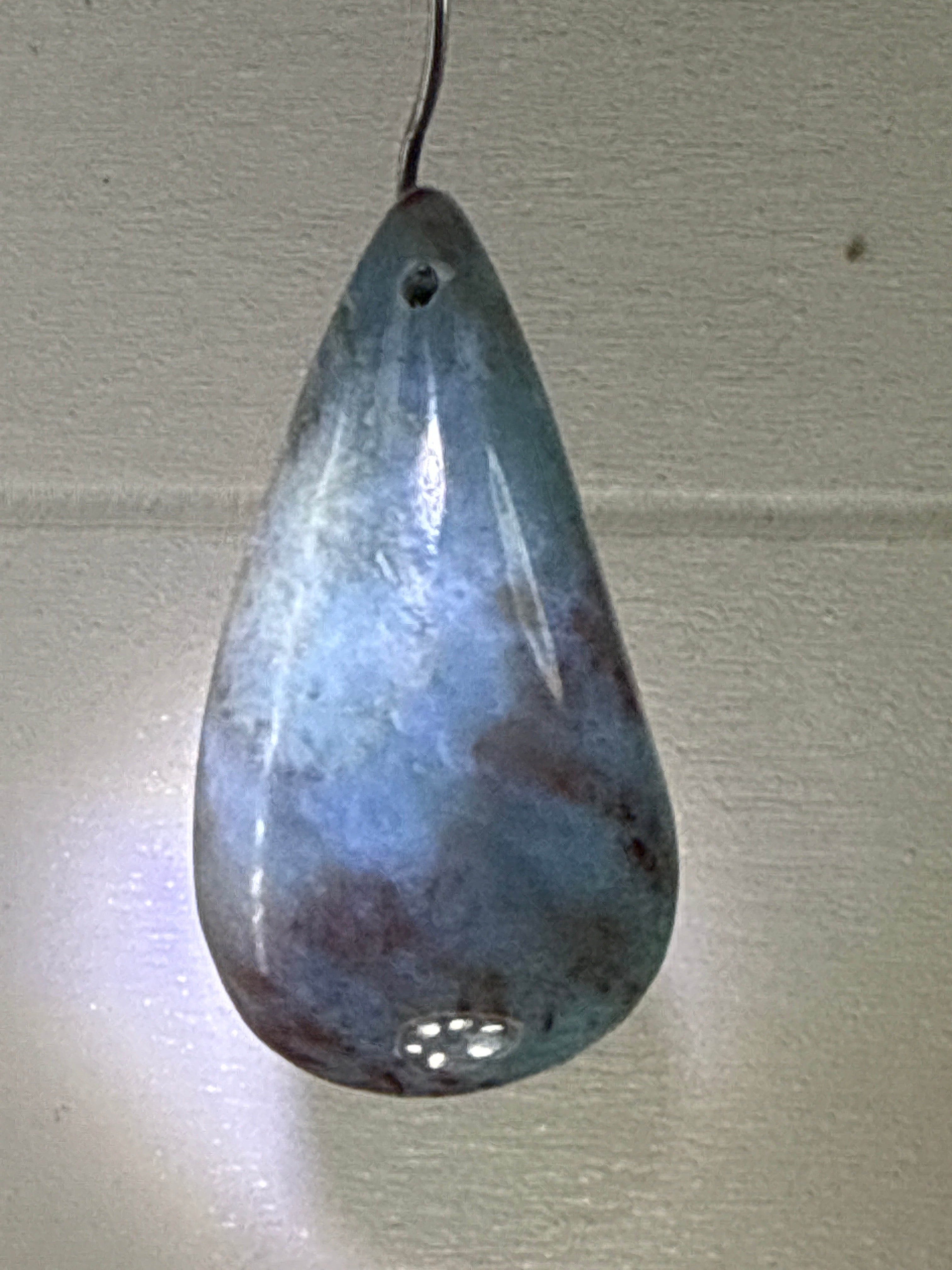 Red Spot Larimar Pendant