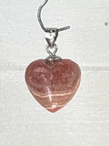 Rhodochrosite Heart Pendant