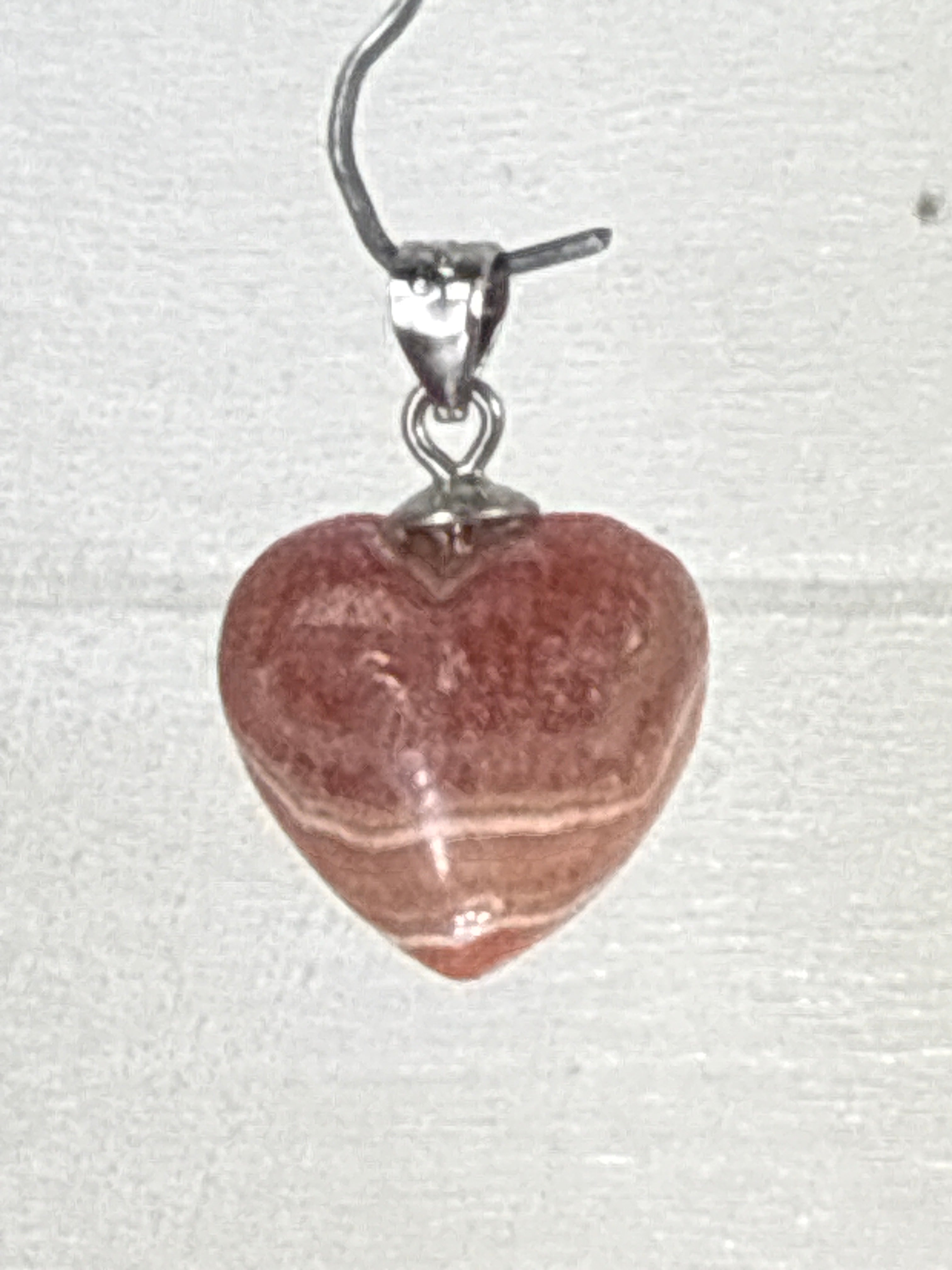 Rhodochrosite Heart Pendant
