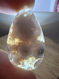 Faceted Flower Agate Pendant