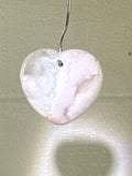 Flower Agate Heart Pendant