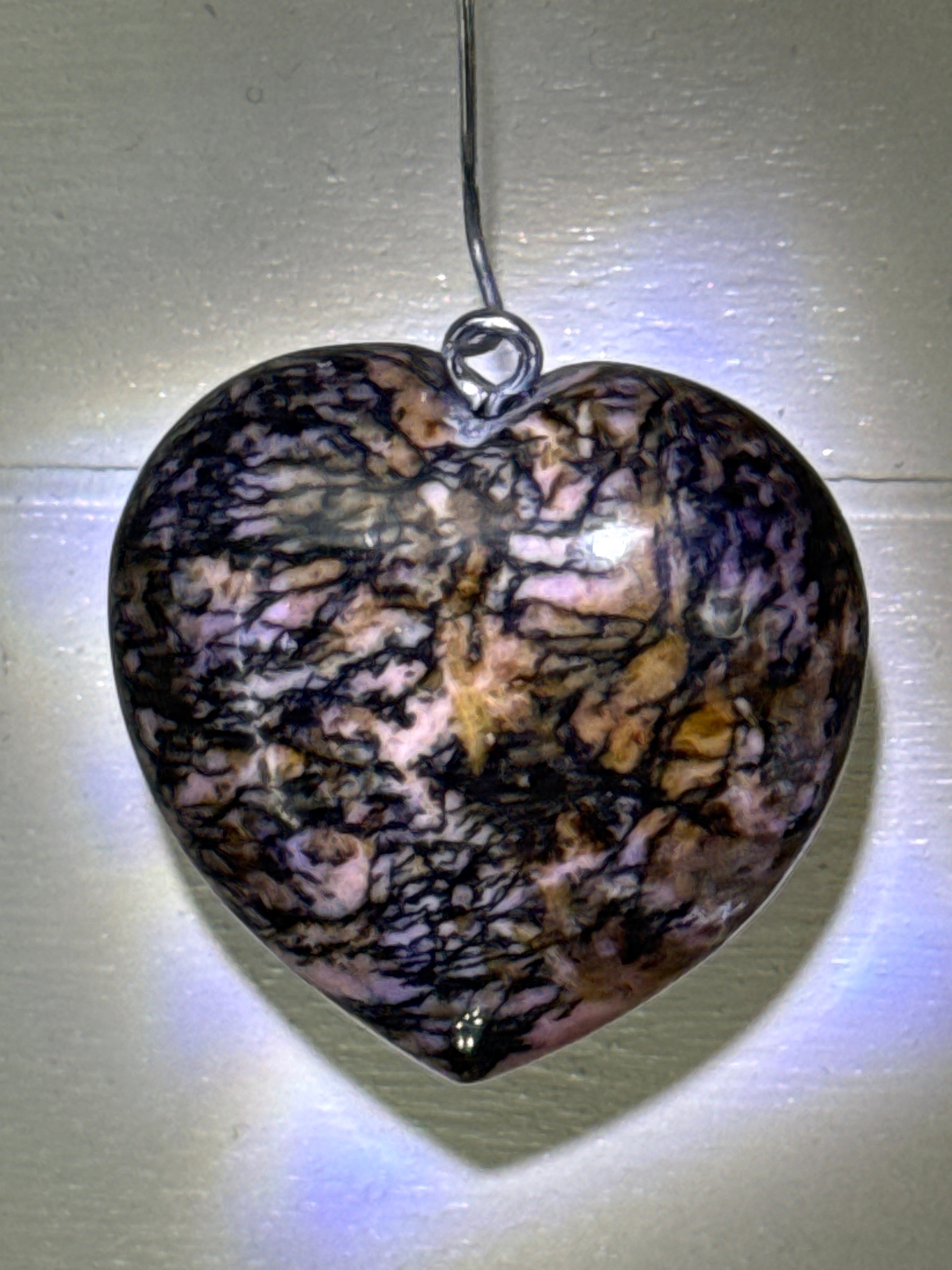 Rhodonite Heart Pendant